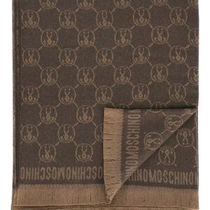 MOSCHINO 100% WOOL, Brown throw blanket, 60" x 70"  MADE IN ITALY